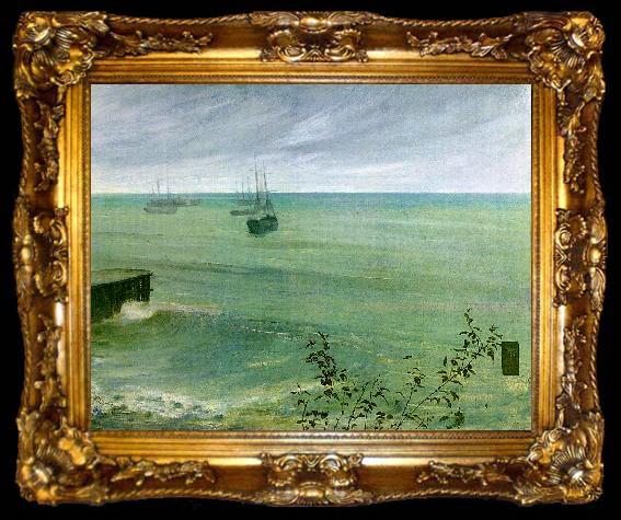 framed  James Abbott McNeil Whistler Symphony in Grey and Green, ta009-2
